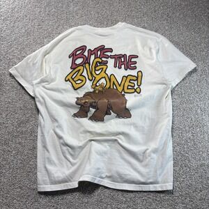 Vintage Psycho Chihuahua Shirt Mens XL White Hunting Cartoon Graphic 90s USA